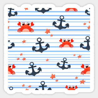 marine seamless pattern Sticker